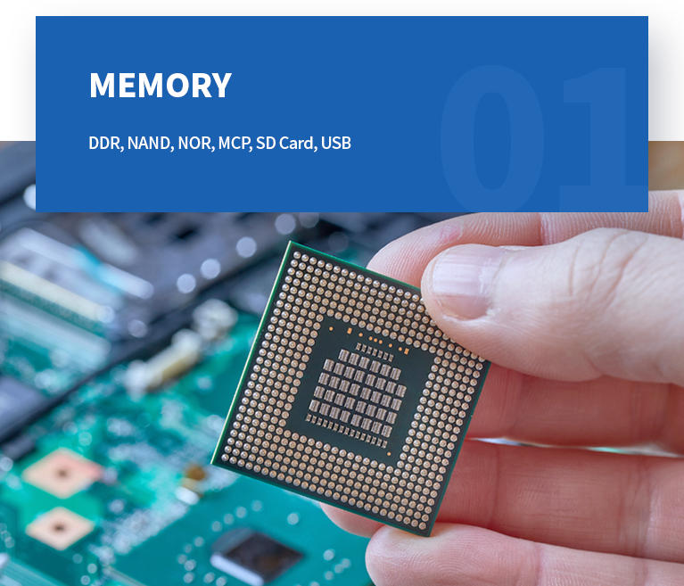 MEMORY - DDR, NAND, NOR, MCP, SD Card, USB